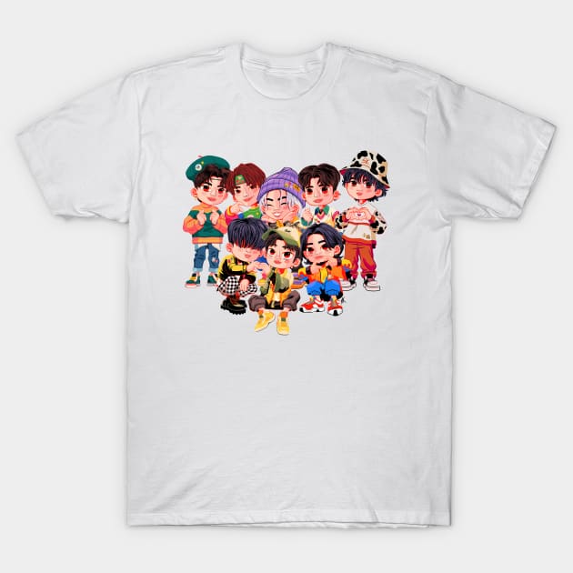 Stray Kids T-Shirt by nocturnallygeekyme